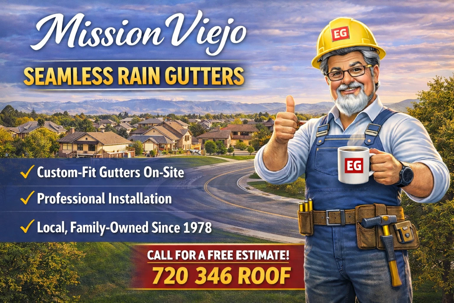 Seamless Rain Gutter Installation Seamless Rain Gutter Installation