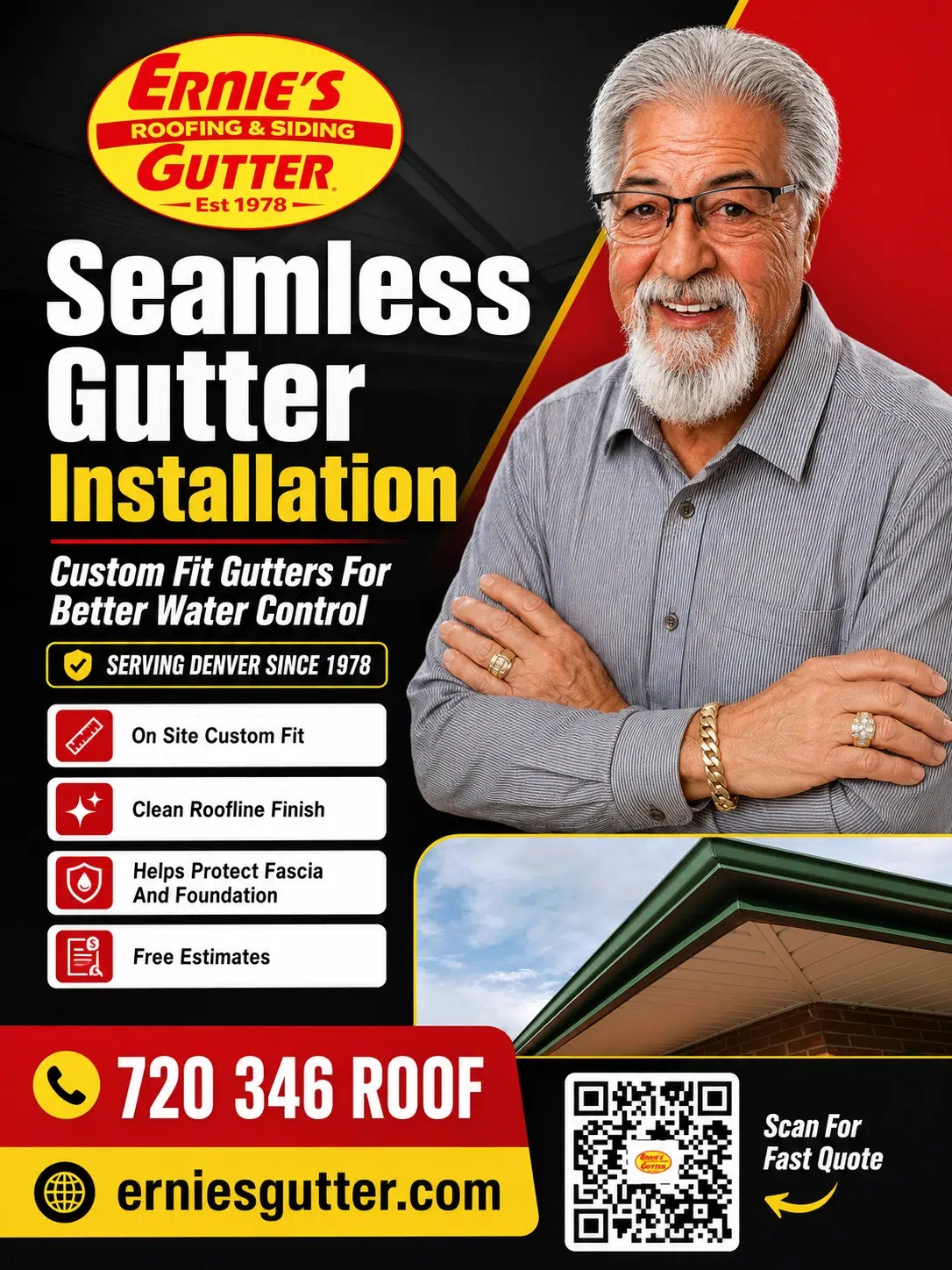 Gutter Services Denver seamless gutter installation by Ernie's Gutter